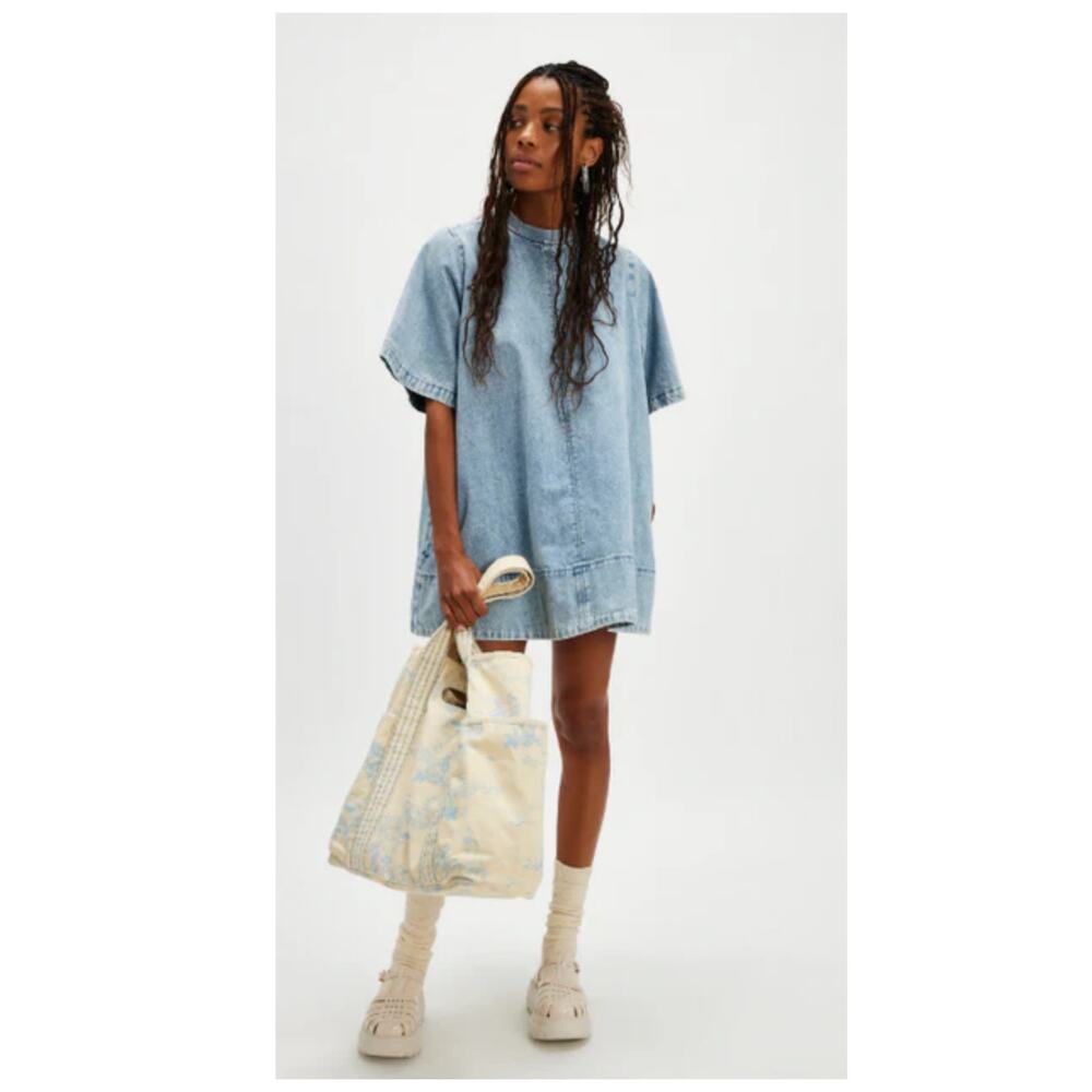 Free People Harlow Denim Minidress Size Small - Picture 13 of 13